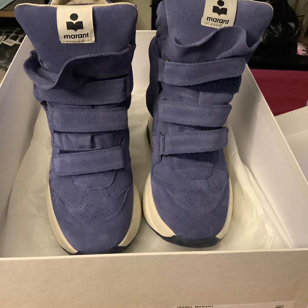 Isabel Marant Blue High-Top Sneakers